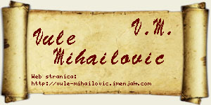 Vule Mihailović vizit kartica